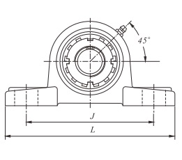 Insert bearing unit pillow block type (adapter locking) 2