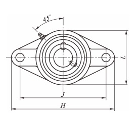 Insert bearing unit rhombic-flanged type UCFLU2 2