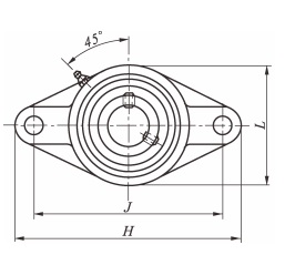 Insert bearing unit rhombic-flanged type UCFLU3 2