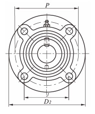 Insert bearing unit round-flanged type with spigot joint UCFC 1