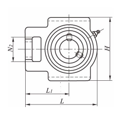 Insert bearing unit take-up type (set screw locking) UCK3 1