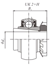 Insert bearing unit with adapter locking UK2 1