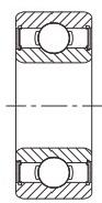 Miniature and small deep groove ball bearing 6