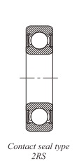 Single row deep groove ball bearing d 130-170mm 4
